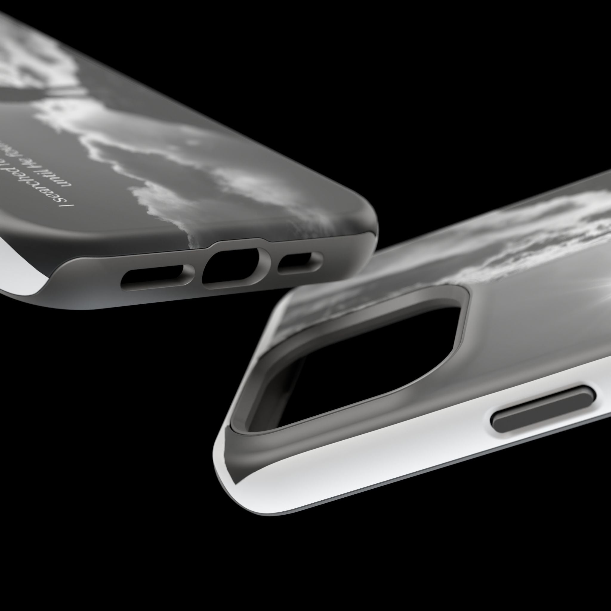 Inspirational Silhouette Magnetic Phone Case — "I searched for him until he found me"