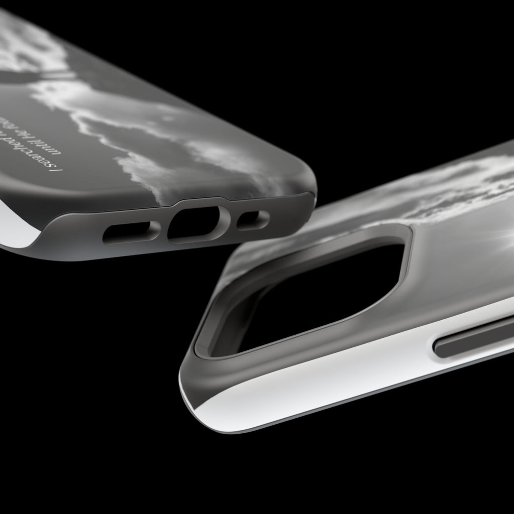 Inspirational Silhouette Magnetic Phone Case — "I searched for him until he found me"