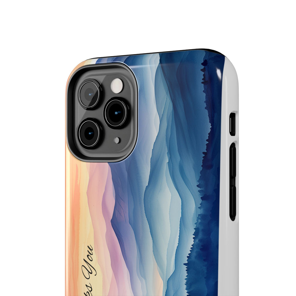 Phone Case — 'God Speaks You' Sunset Mountain Tough Protective Case