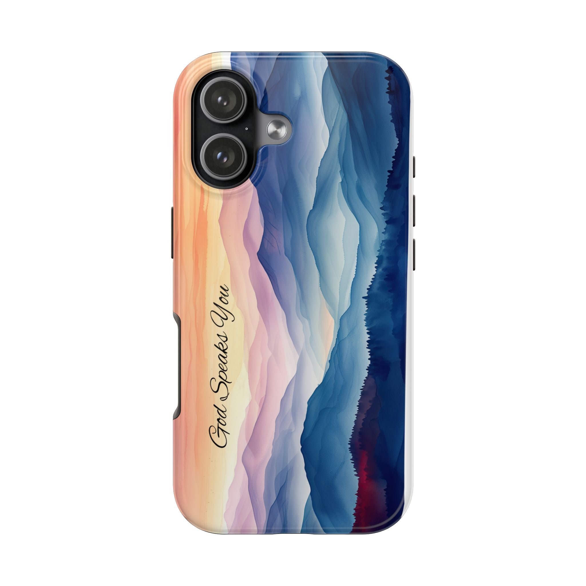 Phone Case — 'God Speaks You' Sunset Mountain Tough Protective Case