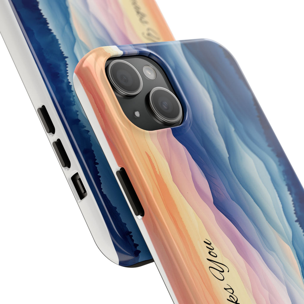 Phone Case — 'God Speaks You' Sunset Mountain Tough Protective Case