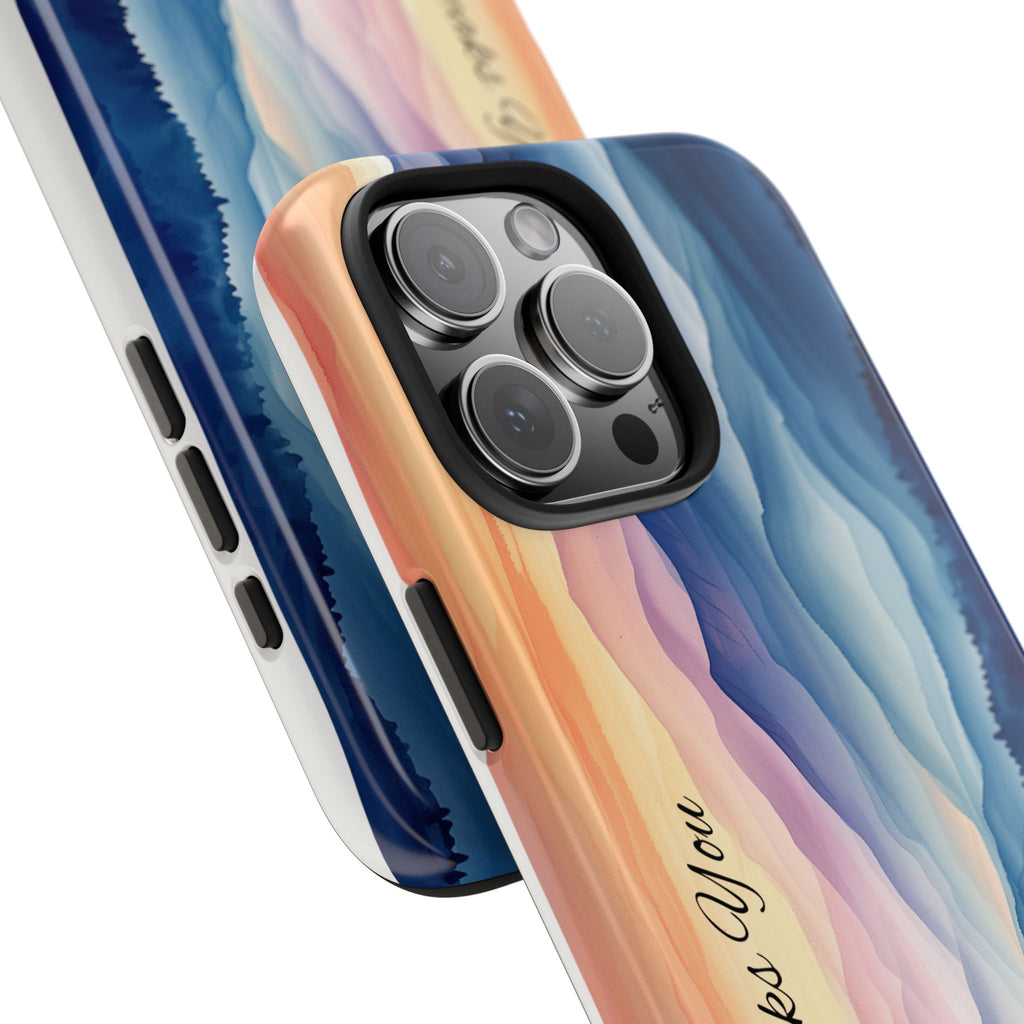 Phone Case — 'God Speaks You' Sunset Mountain Tough Protective Case