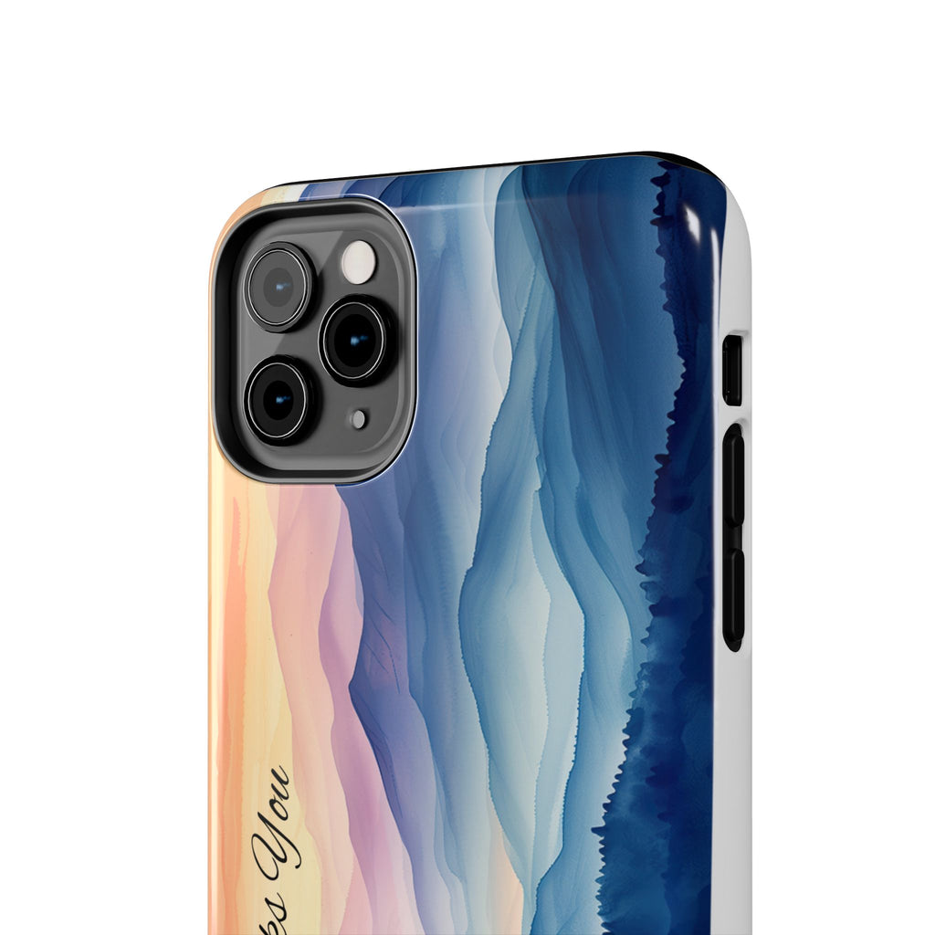 Phone Case — 'God Speaks You' Sunset Mountain Tough Protective Case