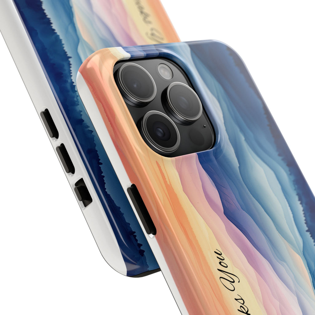 Phone Case — 'God Speaks You' Sunset Mountain Tough Protective Case