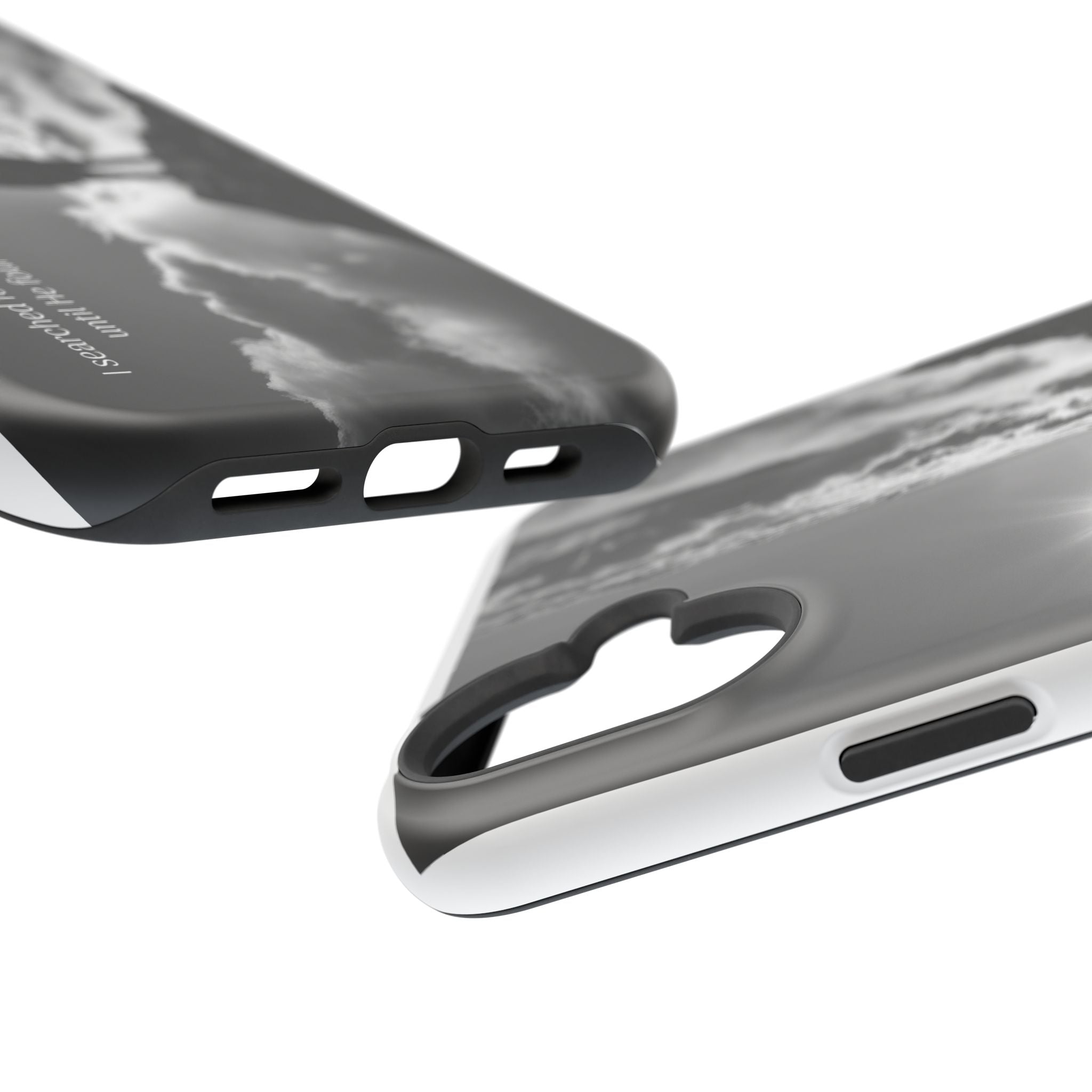 Inspirational Silhouette Magnetic Phone Case — "I searched for him until he found me"