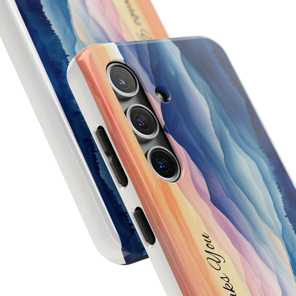 Phone Case — 'God Speaks You' Sunset Mountain Tough Protective Case