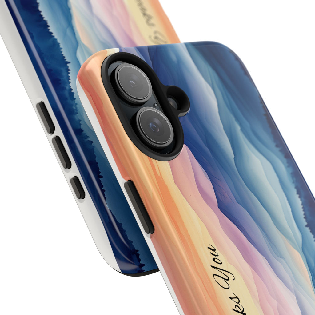 Phone Case — 'God Speaks You' Sunset Mountain Tough Protective Case