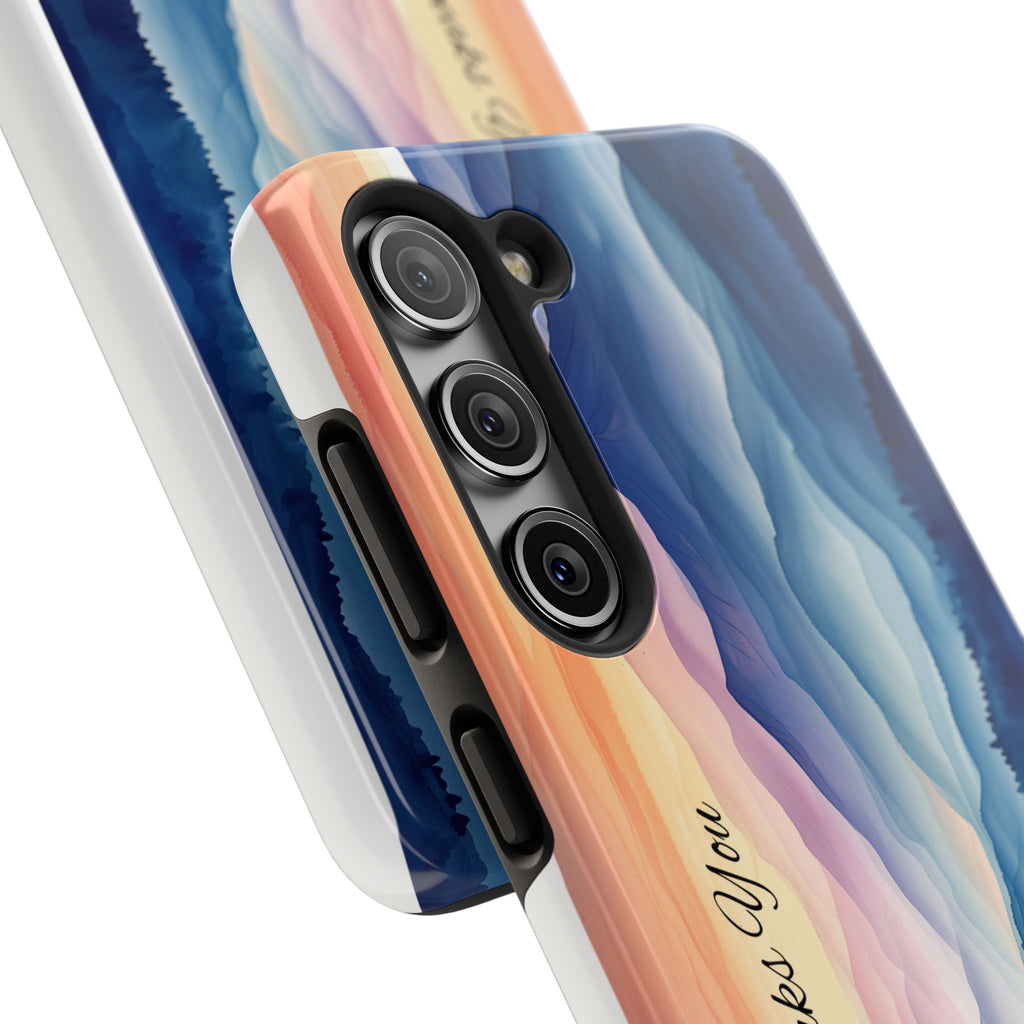 Phone Case — 'God Speaks You' Sunset Mountain Tough Protective Case