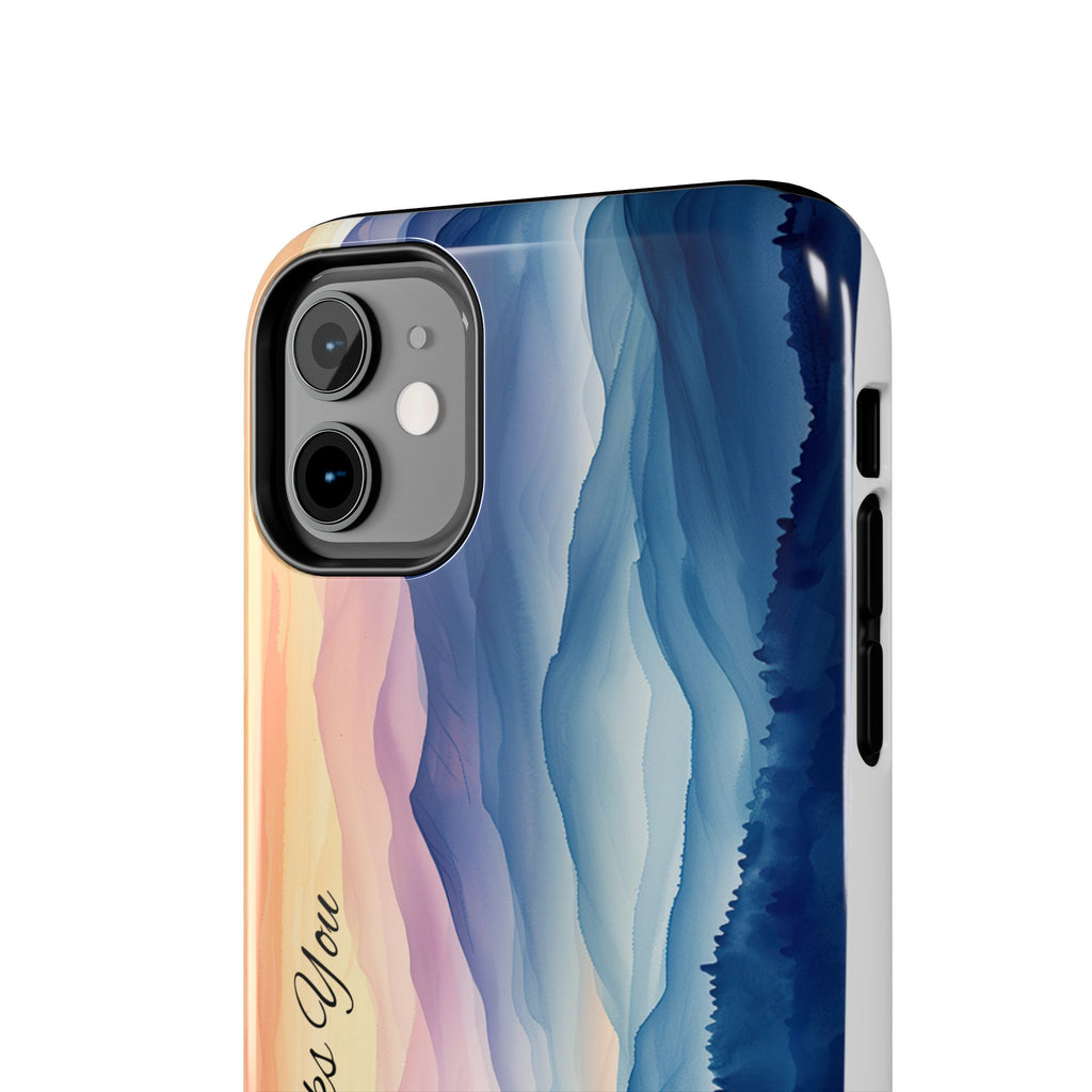 Phone Case — 'God Speaks You' Sunset Mountain Tough Protective Case